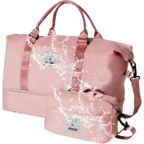 Womens Travel Bag with Shoe Compartment,Carry On Overnight Bag for Women,Collapsible Duffle Bag Travel with Great Value Gifts,Gym Duffel Bag,Cute Duffle Bag with Western Makeup Bag