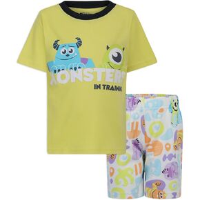 Disney Monsters Inc. Boys Short Sleeve T-Shirt and Shorts Set for Toddlers