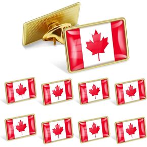 12/25/50/100Pack Official Canada Flag Pins Bulk - Metal Canadian National Lapel Pin