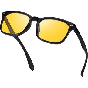 Night Vision Driving Glasses for Men Women Polarized Anti Glare Yellow Nighttime Glasses IF8082