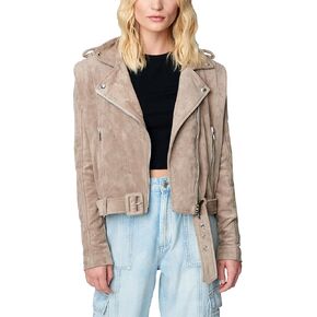 [BLANKNYC] Womens Luxury Clothing Suede Moto Jacket, Comfortable & Stylish Coat
