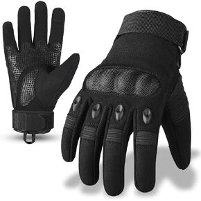 Motorcycle Gloves with Hard Knuckle Black Motorcycle Glove for Men Women Touchscreen Function Motorbike Gloves Powersport Gloves