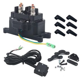 12V 62135 Winch Solenoid Relay Contactor and Winch Rocker Thumb Switch Compatible with Warn Polaris ATV UTV 1500-5000lbs 63070 74900 2875714