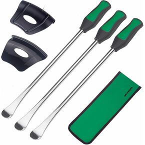 14.5inch Tire Spoons Motorcycle, Lawn Mower,Dirt Bike Tire Spoon Set, Professional Tire Changing Spoons Lever Iron Removal Tool Kit with Bag 3x14.5 inch Tire Irons and 2 Rim Protector