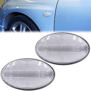 مصابيح علامة جانبية LED من NJSBYL Impreza لسوبارو امبريزا L LS Outback RS 1993 1994 1995 1996 1997 1998 1999 2000 2001 للسائق/الراكب الجانبي درابزين عدسة مدخنة كهرمان ديناميكي LED مجموعة مصابيح الانعطاف الفردية