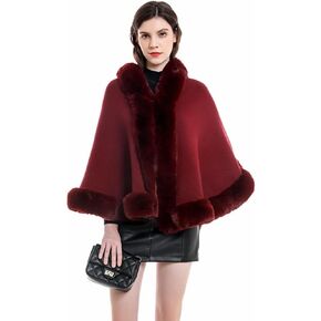 Women Faux Fur Shawl Wrap Bridal Fur Scarf Stole Evening Dresses Collar Cloak Cape