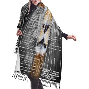 Bible Verse Christian Lion Prayer Religious Scarf Pashmina Shawls Wraps Evening Dress Bridesmaid Wedding Bridal Scarves
