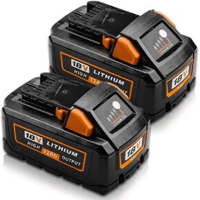 2PACK 12000mAh Replacement Battery for Milwaukee 18V Battery Compatible with Milwaukee 18 Volt Battery 48-11-1860 48-11-1850 48-11-1828 48-11-1840 48-11-1862 18V Tools