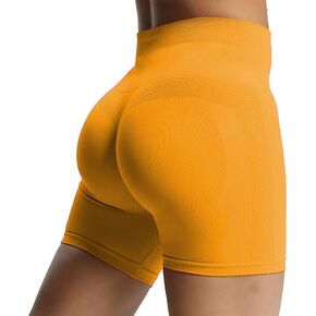 Aoxjox Workout Seamless Biker Shorts for Women High Waisted Exercise Athletic Gym Fitness Yoga Contour Sculpt Shorts 6"
