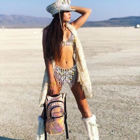 Sexy Body Chain Jewelry Layered Tassel Strap Acrylic Bra Midriff Chain Set Beach Glow Halloween Party Jewelry Set in Kuwait