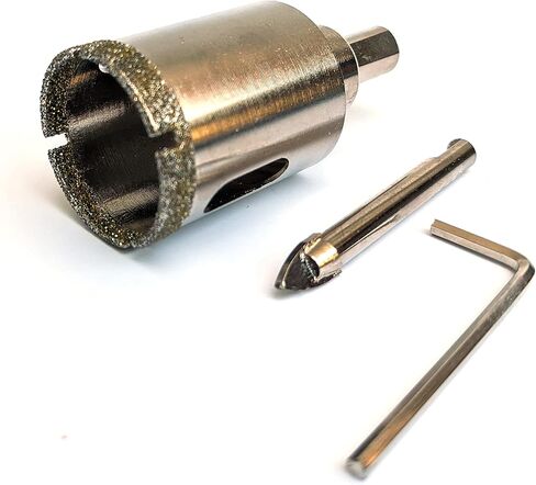 Drilax 2-1/2 Inch Diamond Drill Bit Tile Hole Saw Ceramic Porcelain Quartz Granite Kitchen Bathroom Shower Faucet Installation 2.5 Inches with Removable Center Pilot Drill Bit Locator Pin Locator in Saudi Arabia