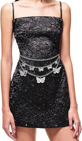 Chain Belts Multilayer Butterfly Waist Chain Adjustable Waist Belt for Women in Kuwait