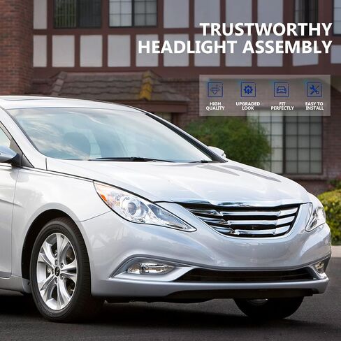 ECCPP Headlight Assembly For Hyundai Sonata 2011-2014 Driver and Passenger Side Headlamps in Saudi Arabia
