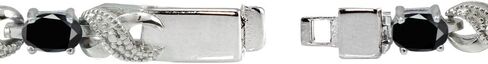 Ice Gems Sterling Silver Genuine or Created Gemstone Infinity Tennis Bracelet in Saudi Arabia