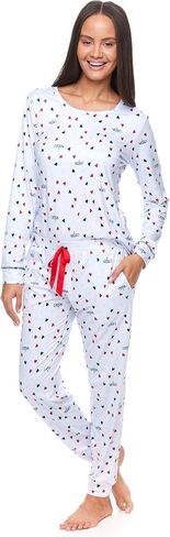 U.S. Polo Assn. 2 Piece Pajama Set for Women, Christmas Pajamas for Women, Holiday Pajamas for Women, Womens Christmas PJs in Kuwait