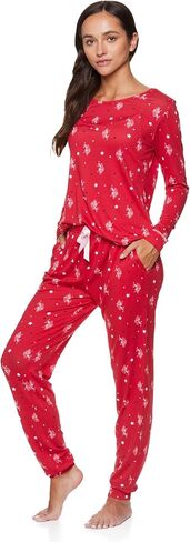 U.S. Polo Assn. 2 Piece Pajama Set for Women, Christmas Pajamas for Women, Holiday Pajamas for Women, Womens Christmas PJs in Kuwait