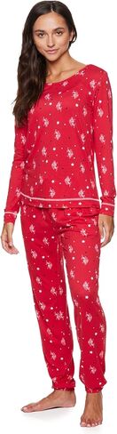 U.S. Polo Assn. 2 Piece Pajama Set for Women, Christmas Pajamas for Women, Holiday Pajamas for Women, Womens Christmas PJs in Kuwait