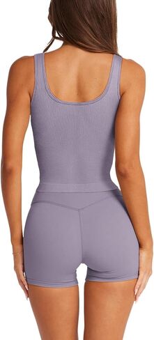 حمالة صدر رياضية للسيدات من LASLULU، قطع علوية طويلة مبطنة ومضلعة بدون خياطة، قطع علوية متوسطة الدعم للتمرين، قطع علوية أساسية غير رسمية in Kuwait