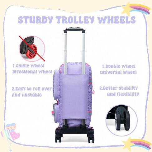 Girls Duffel Bag with Wheels Girls Travel Bag for Kids Overnight Bag with Toiletry Bag Dance Bag for Girls Rolling Duffle Bag with Wheels Gym Bag with Shoe Compartment in Kuwait