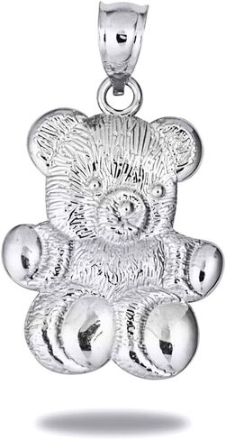 Sterling Silver Teddy Bear Pendant Charm in Saudi Arabia