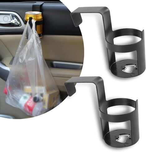 2 PCS Car Door Cup Holder, Portable Water Cup Storage, Car Beverage Holder, Universal for Most Cars (Black #1) in Saudi Arabia