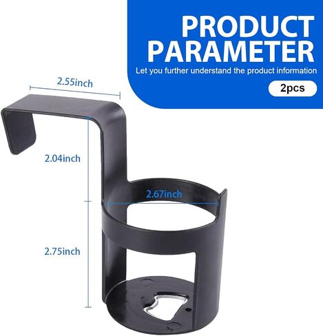 2 PCS Car Door Cup Holder, Portable Water Cup Storage, Car Beverage Holder, Universal for Most Cars (Black #1) in Saudi Arabia