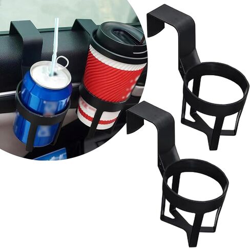 2 PCS Car Door Cup Holder, Portable Water Cup Storage, Car Beverage Holder, Universal for Most Cars (Black #1) in Saudi Arabia