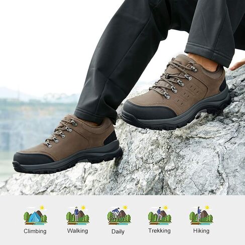 CAMEL CROWN أحذية المشي لمسافات طويلة للرجال مقاومة للماء أحذية عمل مريحة للرجال المشي في الهواء الطلق أحذية العمل المنخفضة القطع للرجال in Kuwait