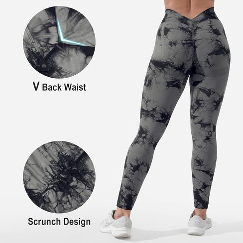 YEOREO Liz Scrunch Workout Leggings for Women High Waisted Butt Lifting V Back Waist Seamless Gym Yoga Leggings in Saudi Arabia