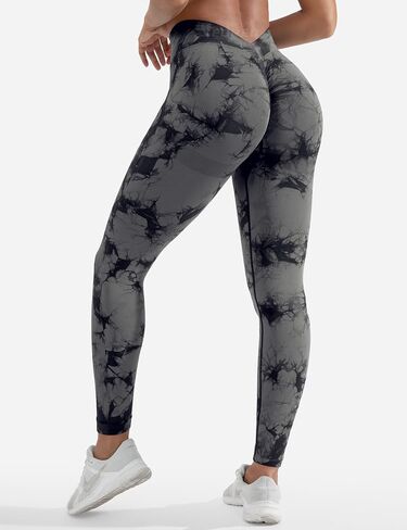 YEOREO Liz Scrunch Workout Leggings for Women High Waisted Butt Lifting V Back Waist Seamless Gym Yoga Leggings in Saudi Arabia
