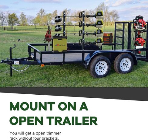 ELITEWILL 4 أماكن رفوف أكل الأعشاب للمقطورات المفتوحة/المغلقة رف تشذيب الأعشاب لمقطورة المناظر الطبيعية حامل الشاحنة ملحقات معدات الحديقة مع قفل in Kuwait