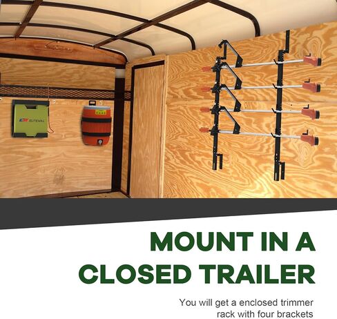 ELITEWILL 4 أماكن رفوف أكل الأعشاب للمقطورات المفتوحة/المغلقة رف تشذيب الأعشاب لمقطورة المناظر الطبيعية حامل الشاحنة ملحقات معدات الحديقة مع قفل in Kuwait