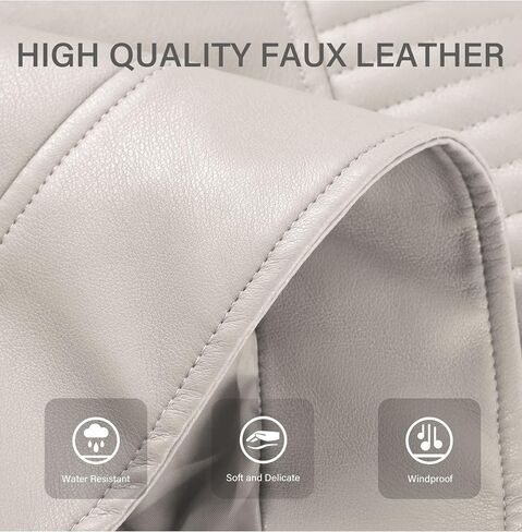 Bellivera Women Faux Leather Casual Jacket, Fall and Spring Fashion Motorcycle Bike Coat in Kuwait