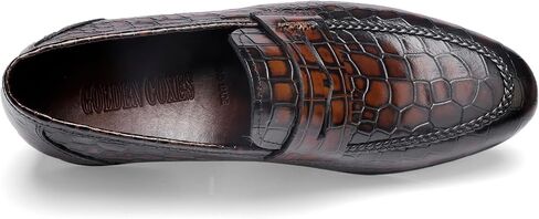 Classic Leather Dress Shoes for Mens, Fashion Crocodile Printed Casual Dress Shoe Loafer Slip On Shoes for Men in Kuwait