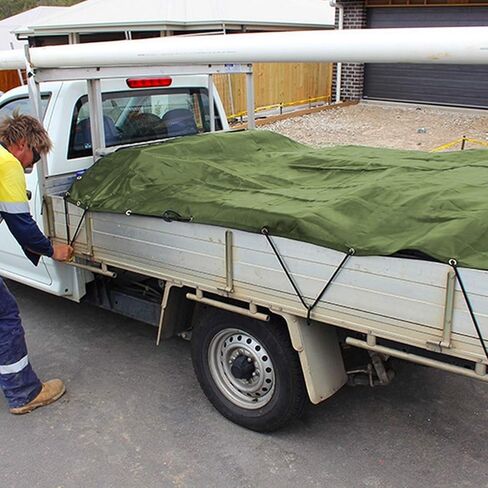 Tarp Canvas,Heavy Duty Waterproof for Outdoors, Truck, Water Resistant, UV Resistant Tarpaulin Cover for Car Boat Camping Firewood Woodpile(6.6 x 4.9 Feet) in Kuwait