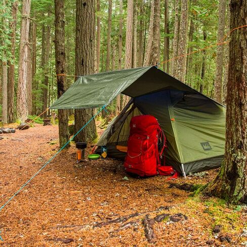 Tarp Canvas,Heavy Duty Waterproof for Outdoors, Truck, Water Resistant, UV Resistant Tarpaulin Cover for Car Boat Camping Firewood Woodpile(6.6 x 4.9 Feet) in Kuwait