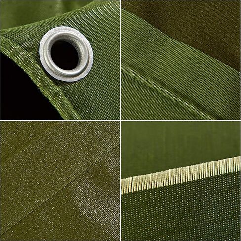 Tarp Canvas,Heavy Duty Waterproof for Outdoors, Truck, Water Resistant, UV Resistant Tarpaulin Cover for Car Boat Camping Firewood Woodpile(6.6 x 4.9 Feet) in Kuwait