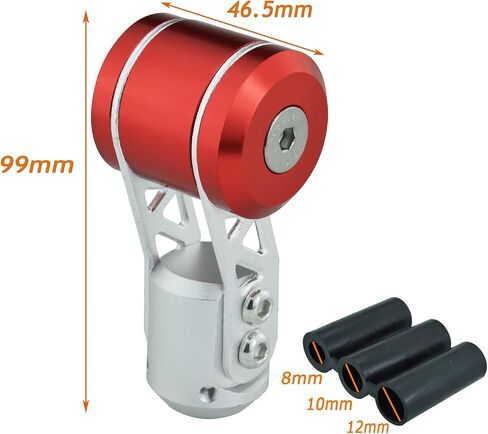 Lunsom Gear Stick Shift Knob, Metal Shifting Knob Aluminium Alloy Stick Shifter Handle Head Type T Gear Knob Fit Most Auto Manual Transmission Vehicle (Red) in Kuwait