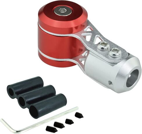 Lunsom Gear Stick Shift Knob, Metal Shifting Knob Aluminium Alloy Stick Shifter Handle Head Type T Gear Knob Fit Most Auto Manual Transmission Vehicle (Red) in Kuwait