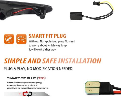 ADIIL For 2003-2006 Mercedes W211 E-Class Smoked Lens Amber LED Front Bumper Side Marker Lights in Kuwait
