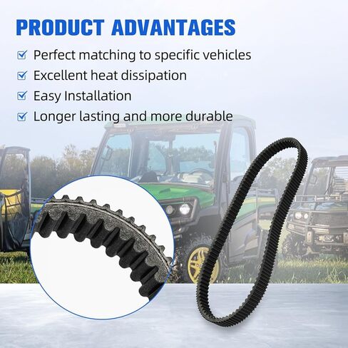 حزام محرك القابض M174096، متوافق مع John Deere Gator XUV 825i 835E 835M 855E 855D 855M 865E 865M 865R، A2 A3 Military Gator Utility Vehicle، Sub for M158189 أو M173005 in Kuwait