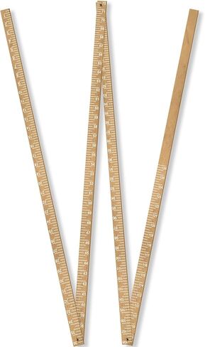 1 قطعة عصا قياس خزان الزيت 4 أضعاف إلى 126 بوصة عصا قياس خزان الوقود الخشبية القابلة للطي مسطرة قياس الخزان العميق، لون الخشب in Kuwait