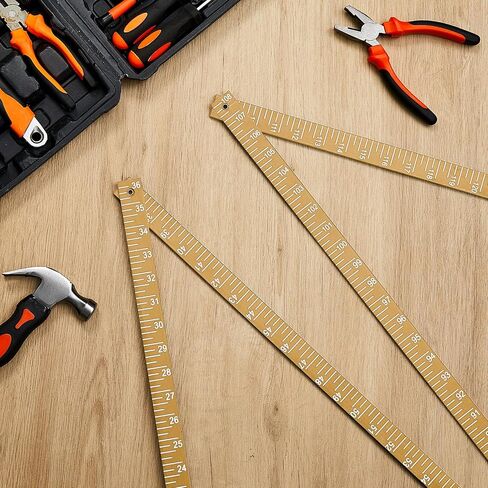 1 قطعة عصا قياس خزان الزيت 4 أضعاف إلى 126 بوصة عصا قياس خزان الوقود الخشبية القابلة للطي مسطرة قياس الخزان العميق، لون الخشب in Kuwait