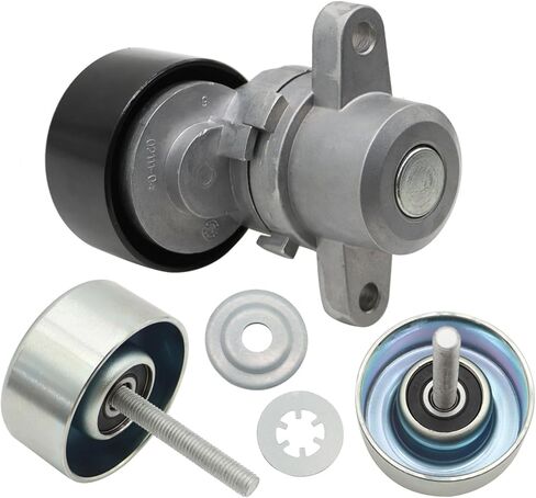 39155 Belt Tensioner & 2PCS Idler Pulleys Compatible with Teana J32 Altima L32 Maxima A35 Murano Z51 Quest 3.5L 2006-2014 11925-JA11A 11955-JA10D 11925-JA100 in Kuwait
