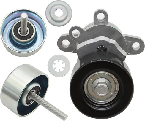 39155 Belt Tensioner & 2PCS Idler Pulleys Compatible with Teana J32 Altima L32 Maxima A35 Murano Z51 Quest 3.5L 2006-2014 11925-JA11A 11955-JA10D 11925-JA100 in Kuwait