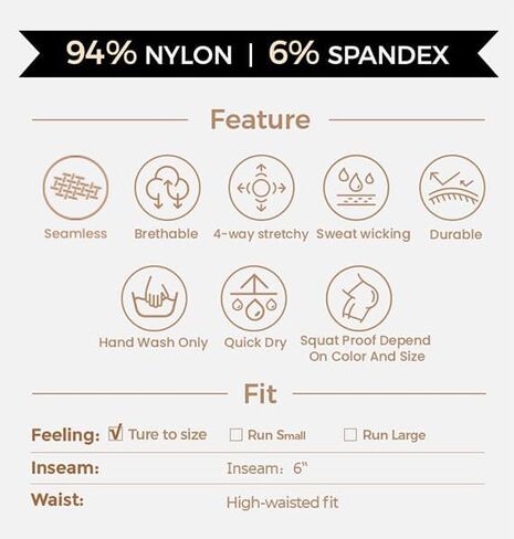 Aoxjox Workout Seamless Biker Shorts for Women High Waisted Exercise Athletic Gym Fitness Yoga Contour Sculpt Shorts 6" in Kuwait