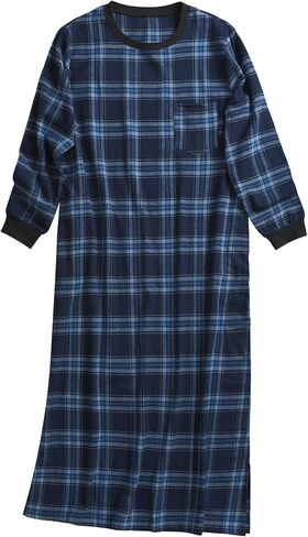 Esenchel Women's Long Sleeve Flannel Nightgown with Pockets in Kuwait