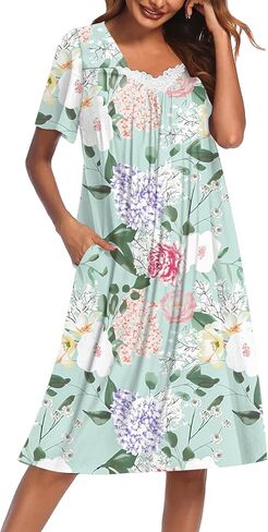 Ekouaer Nightgowns for Women House Dress Nightgown with Pockets Mumu Dress in Saudi Arabia