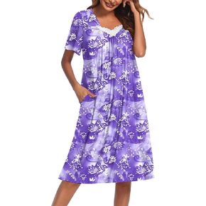 Ekouaer Nightgowns for Women House Dress Nightgown with Pockets Mumu Dress