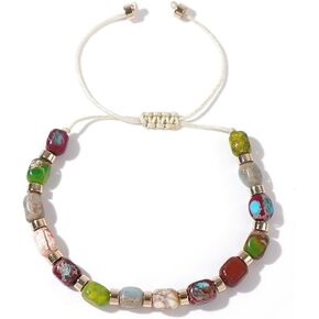 Inspirational Gifts Bracelets for Women men Healing Natural Stone Beaded Bracelets,Handmade Strand Bracelet Bangles Jewelry For Friends Sister